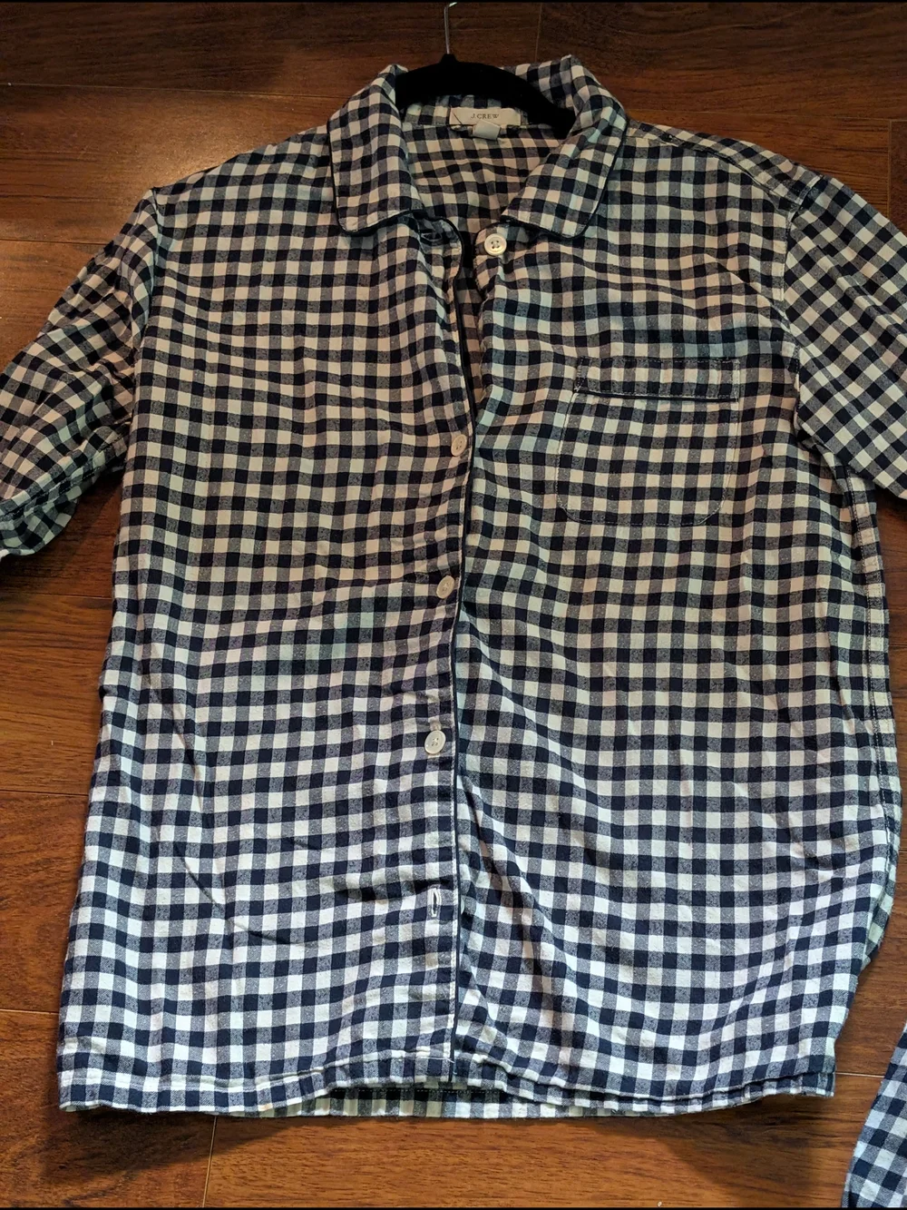 J. Crew Blue and White Gingham Pajama Set- Sz XS